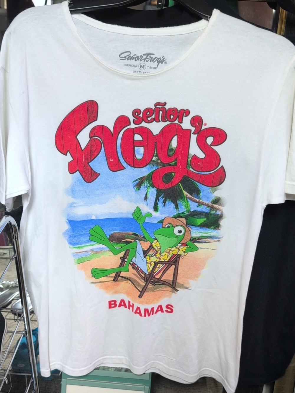 Señor Frog's Bahamas White Graphic Tee